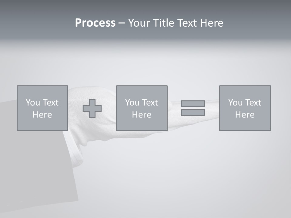 Support Product Hand PowerPoint Template