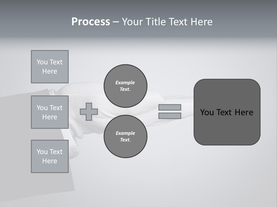 Support Product Hand PowerPoint Template