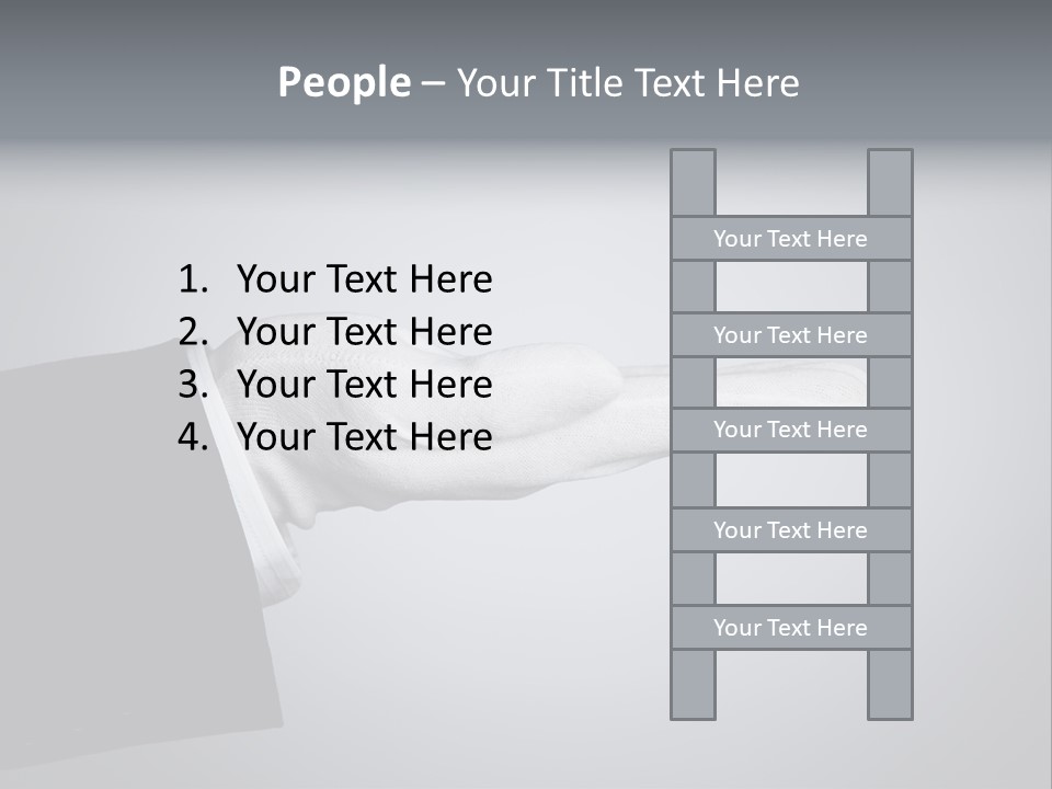Support Product Hand PowerPoint Template