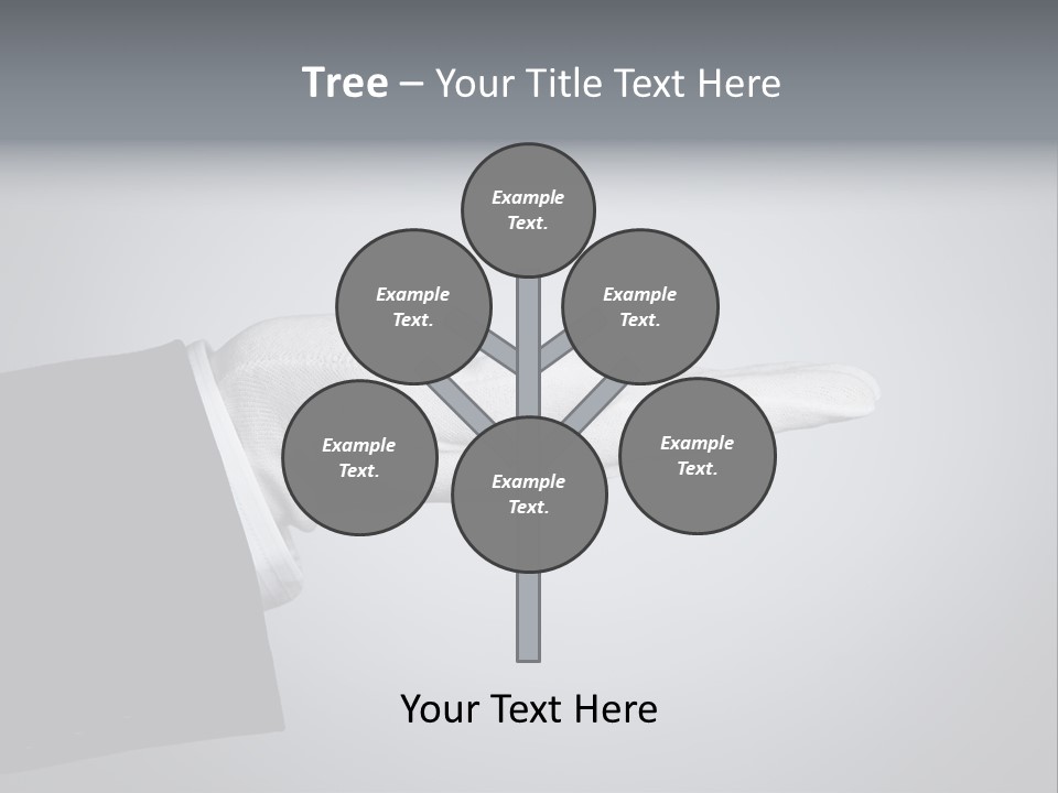 Support Product Hand PowerPoint Template
