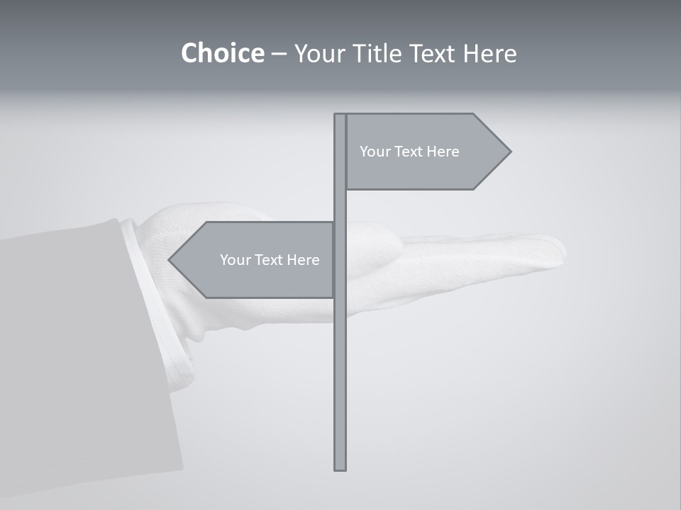 Support Product Hand PowerPoint Template