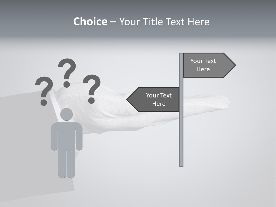Support Product Hand PowerPoint Template