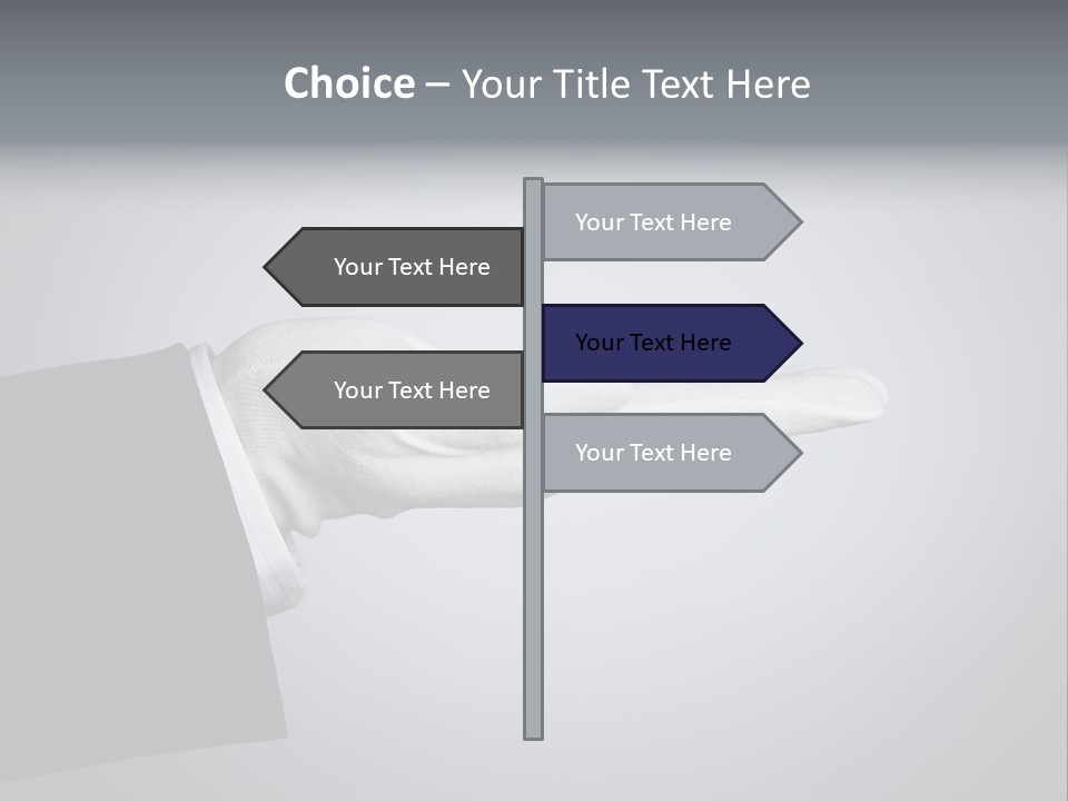 Support Product Hand PowerPoint Template