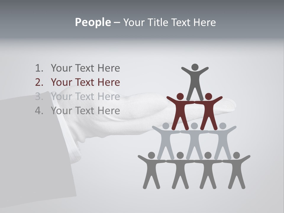 Support Product Hand PowerPoint Template