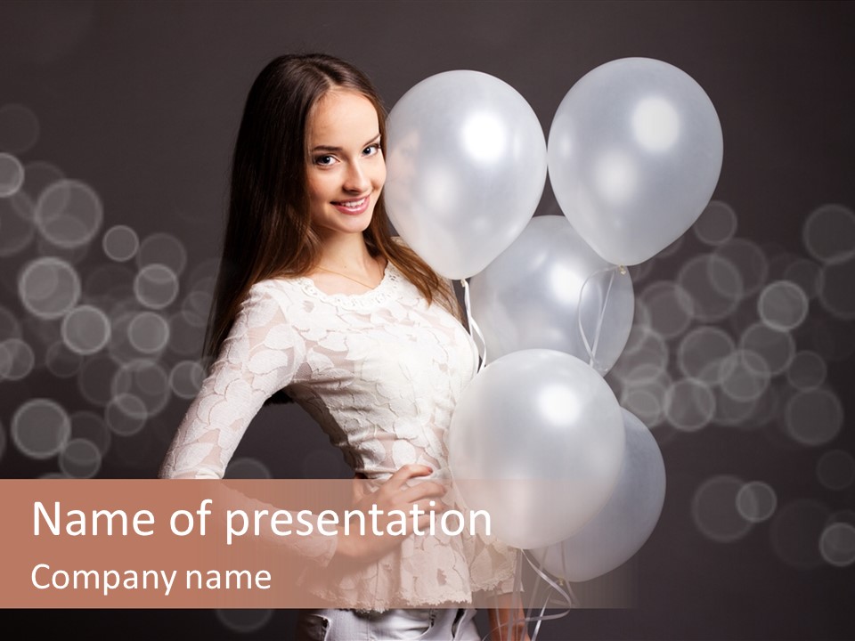 Party Fashion Resting PowerPoint Template