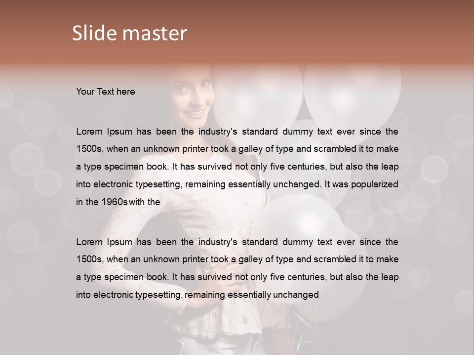 Party Fashion Resting PowerPoint Template