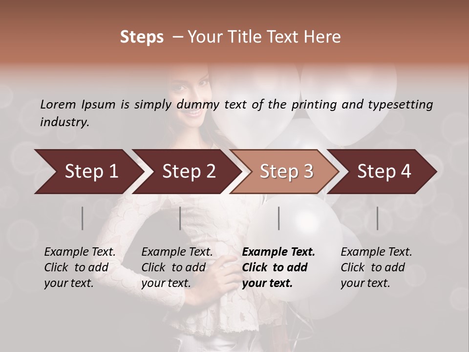 Party Fashion Resting PowerPoint Template