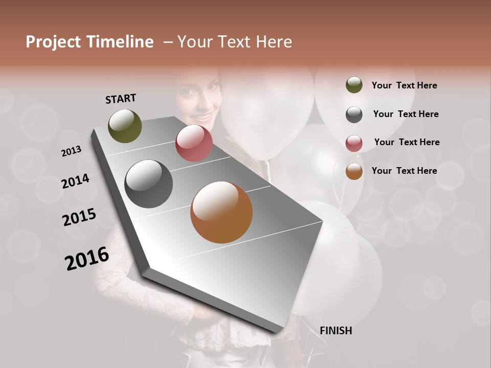 Party Fashion Resting PowerPoint Template