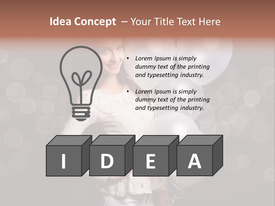 Party Fashion Resting PowerPoint Template