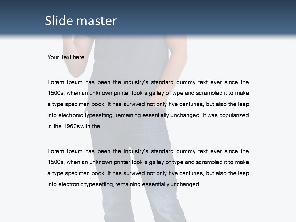 Looking S Hand PowerPoint Template