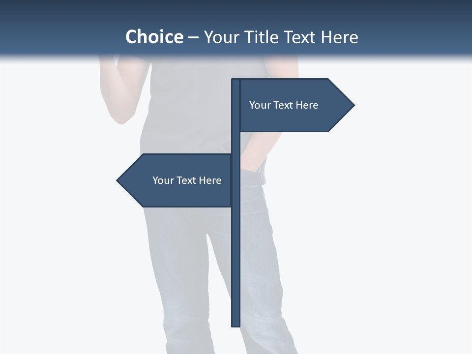 Looking S Hand PowerPoint Template