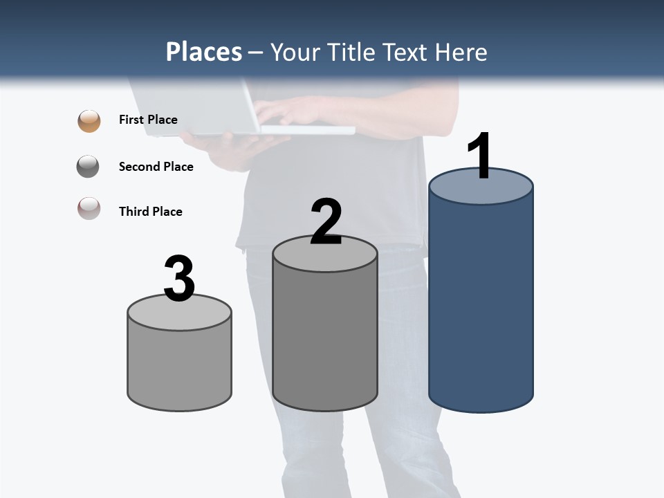 Surfing Web Laptop PowerPoint Template