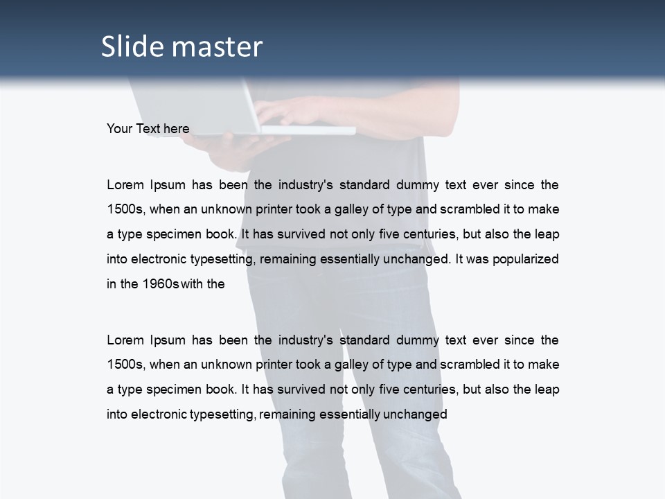 Surfing Web Laptop PowerPoint Template