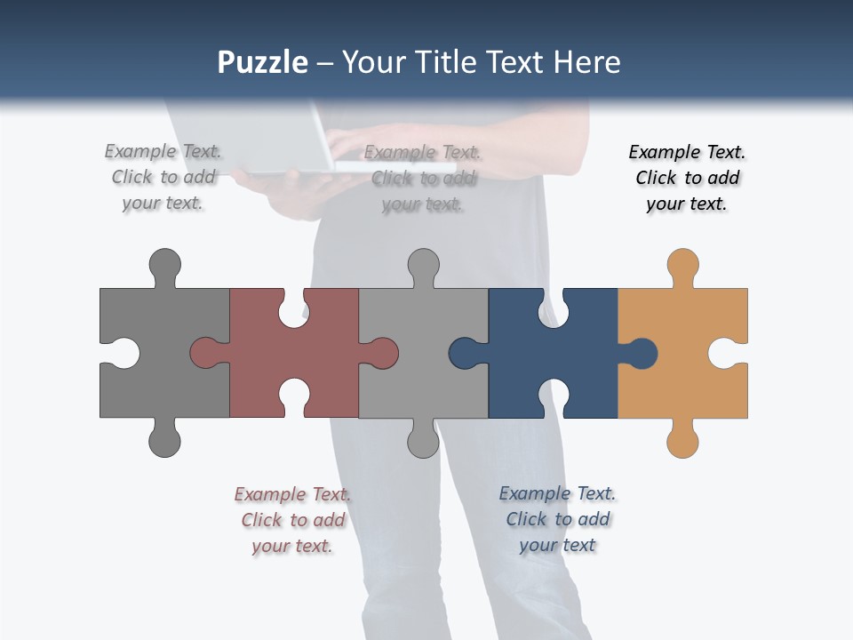 Surfing Web Laptop PowerPoint Template