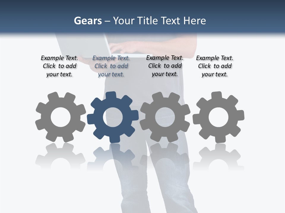 Surfing Web Laptop PowerPoint Template