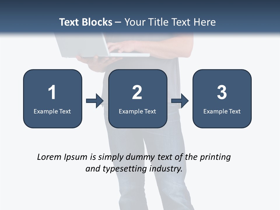 Surfing Web Laptop PowerPoint Template