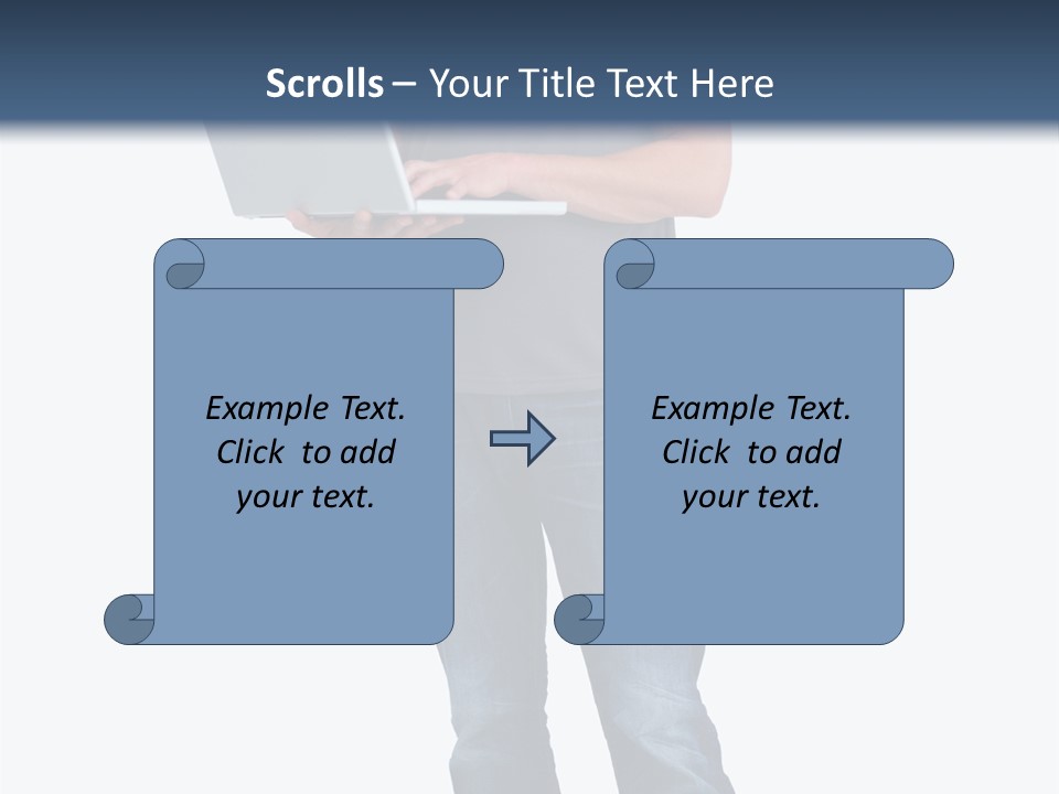 Surfing Web Laptop PowerPoint Template