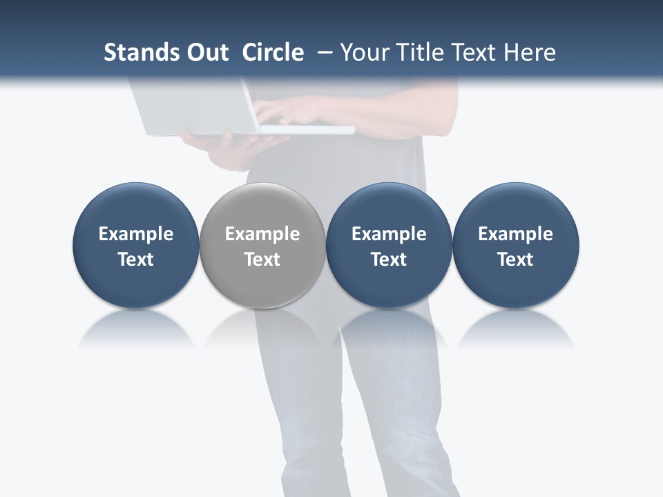 Surfing Web Laptop PowerPoint Template