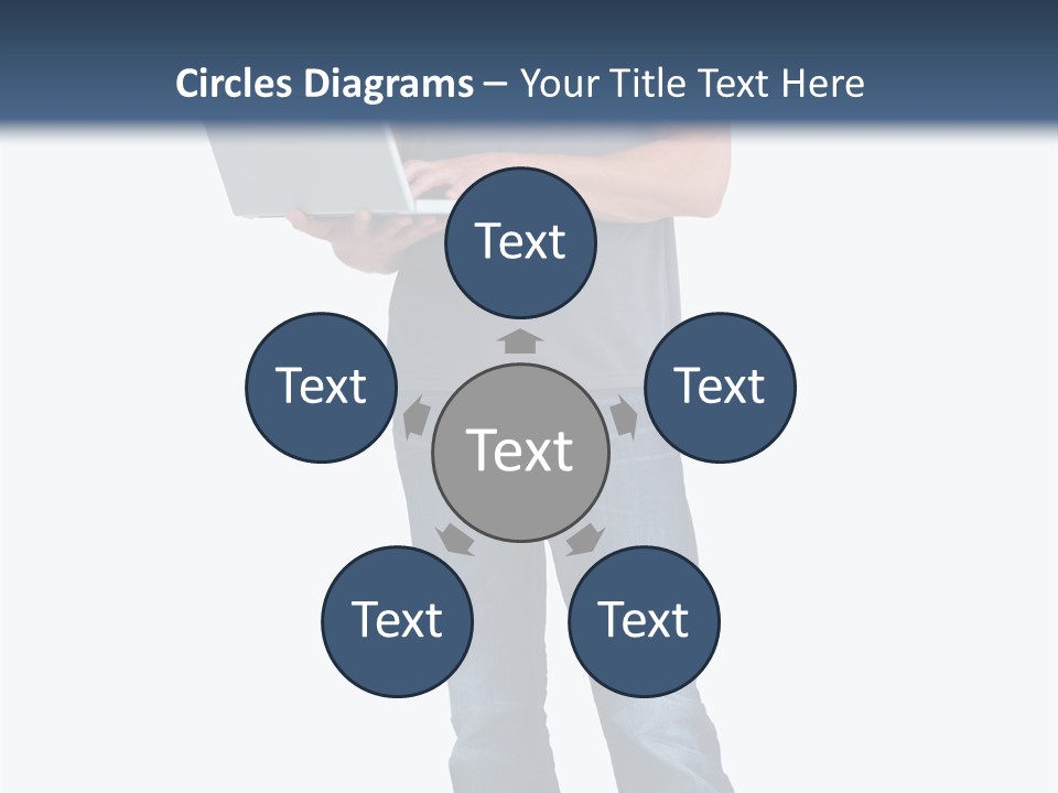 Surfing Web Laptop PowerPoint Template