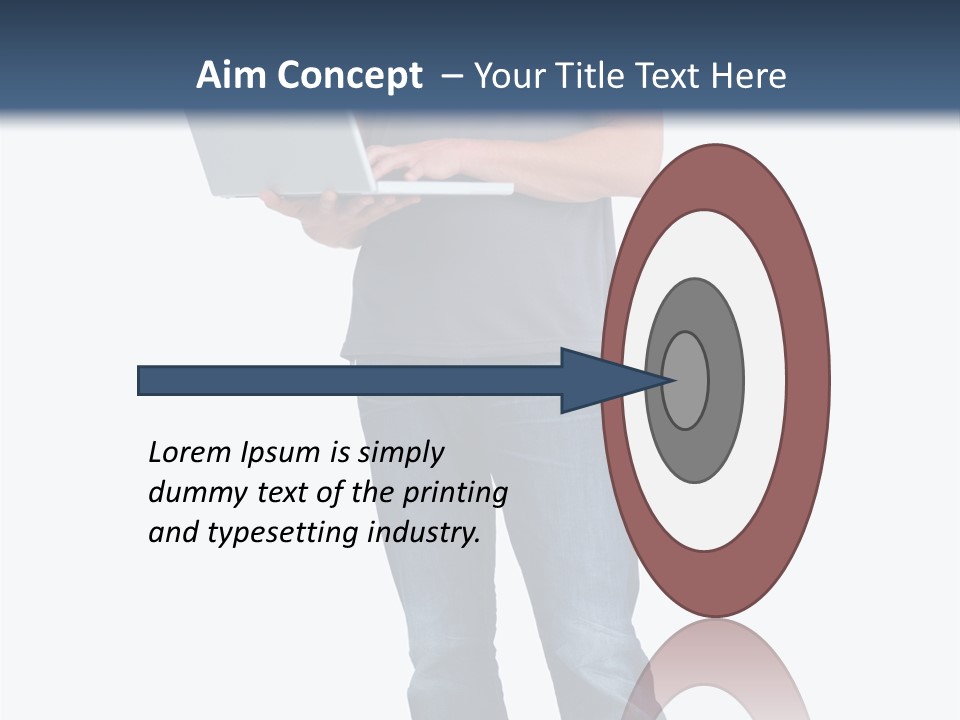 Surfing Web Laptop PowerPoint Template