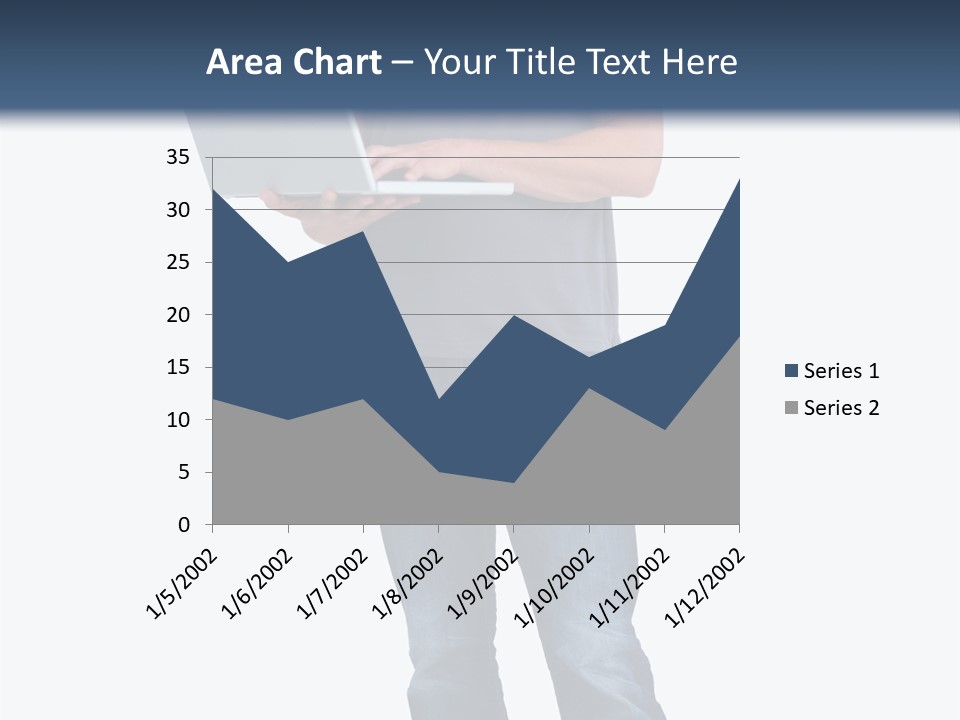 Surfing Web Laptop PowerPoint Template