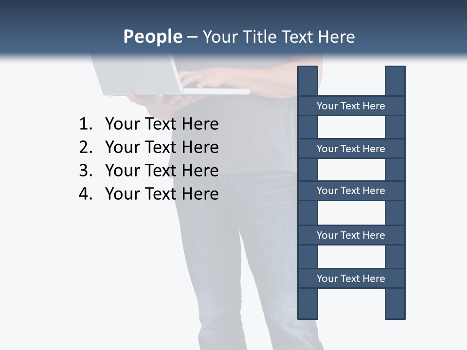 Surfing Web Laptop PowerPoint Template