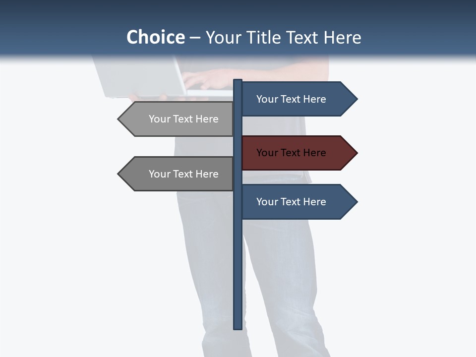 Surfing Web Laptop PowerPoint Template