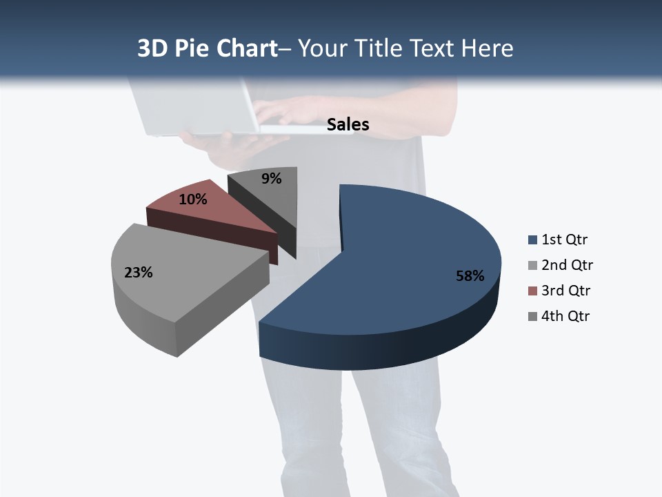 Surfing Web Laptop PowerPoint Template