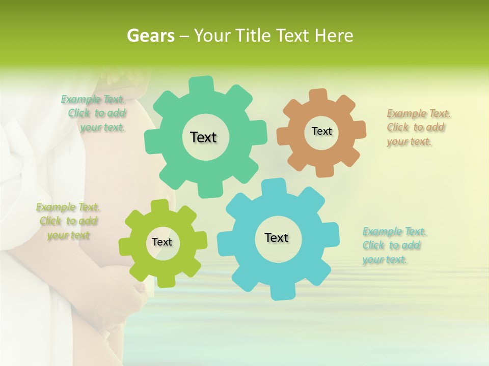 Shirt Caress Woman PowerPoint Template