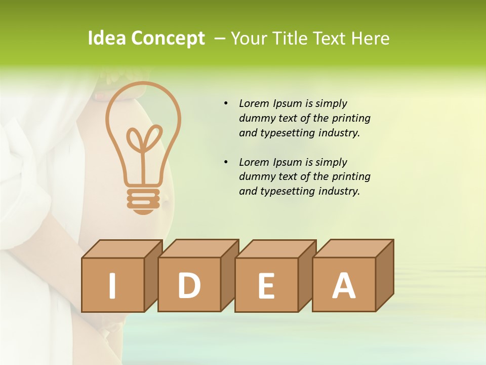 Shirt Caress Woman PowerPoint Template