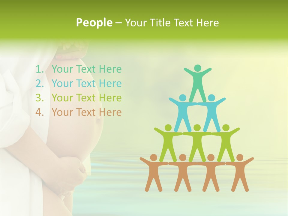 Shirt Caress Woman PowerPoint Template