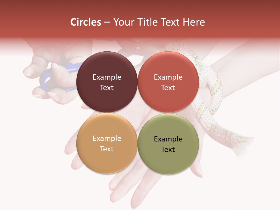 A Group Of Hands Holding A Blue Pair Of Scissors PowerPoint Template