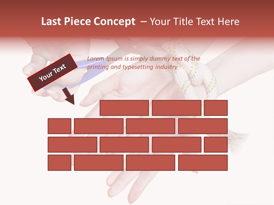 A Group Of Hands Holding A Blue Pair Of Scissors PowerPoint Template