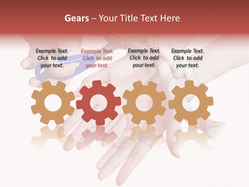 A Group Of Hands Holding A Blue Pair Of Scissors PowerPoint Template