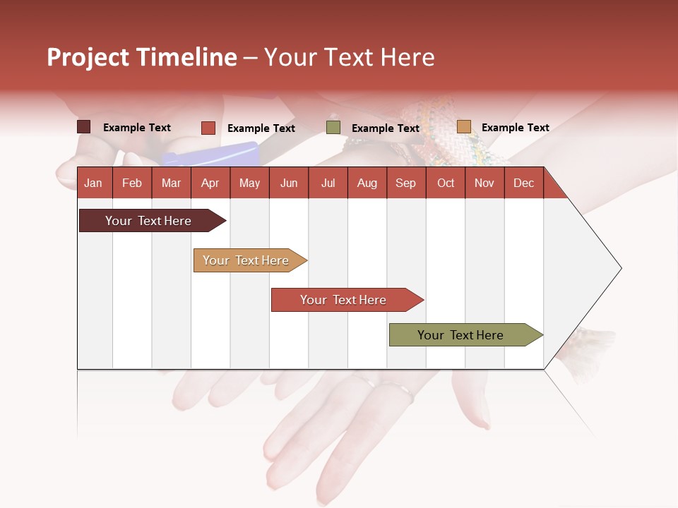 A Group Of Hands Holding A Blue Pair Of Scissors PowerPoint Template