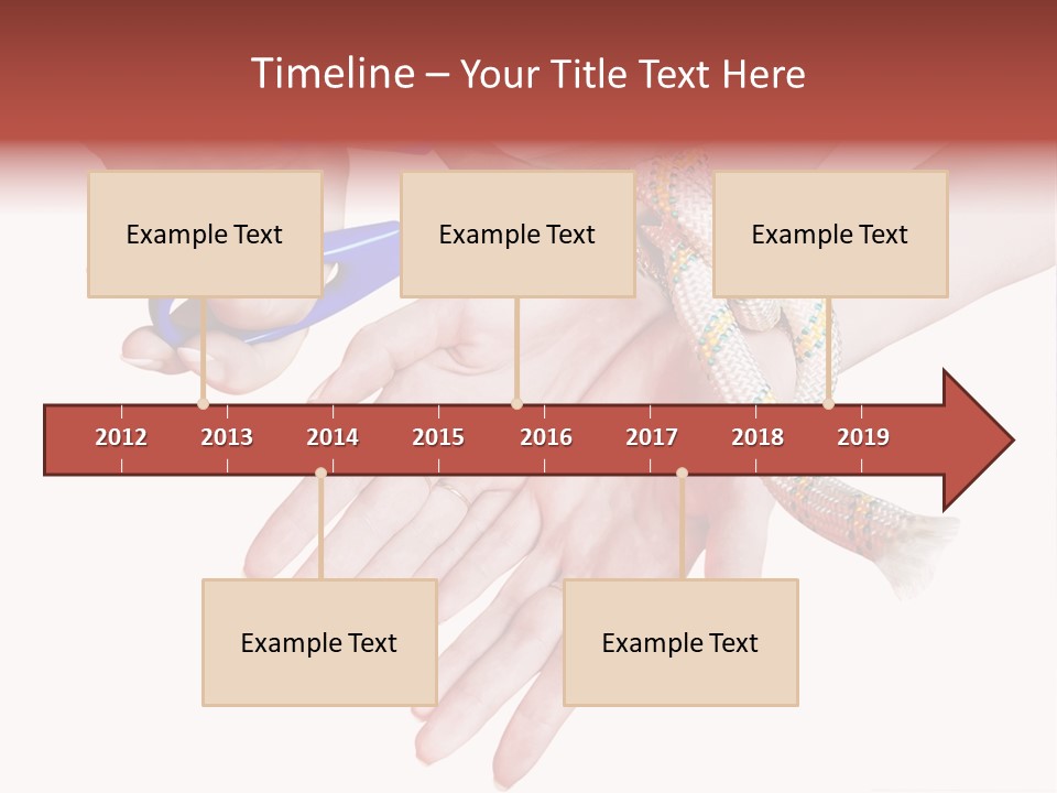 A Group Of Hands Holding A Blue Pair Of Scissors PowerPoint Template