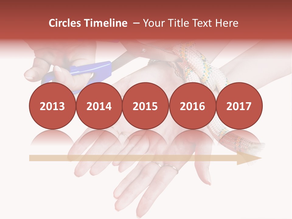 A Group Of Hands Holding A Blue Pair Of Scissors PowerPoint Template