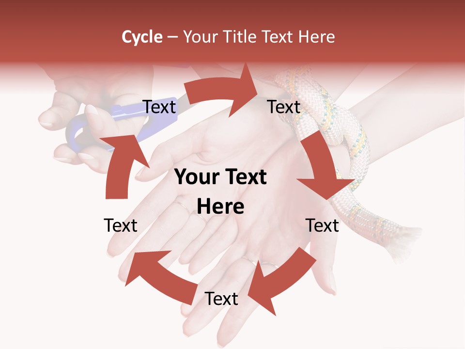 A Group Of Hands Holding A Blue Pair Of Scissors PowerPoint Template