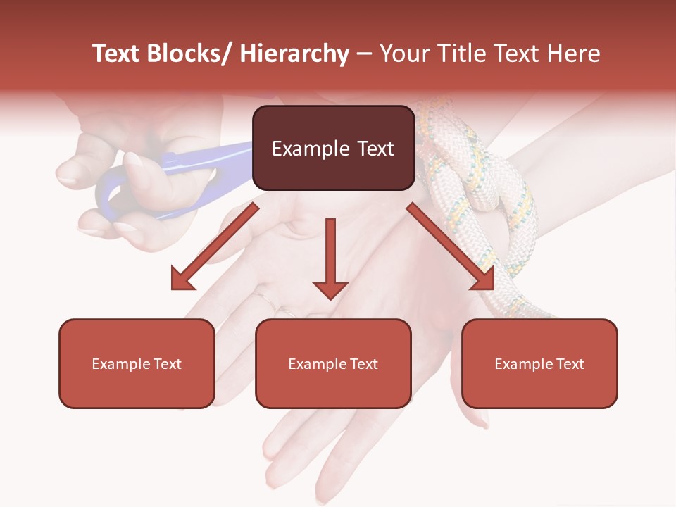 A Group Of Hands Holding A Blue Pair Of Scissors PowerPoint Template