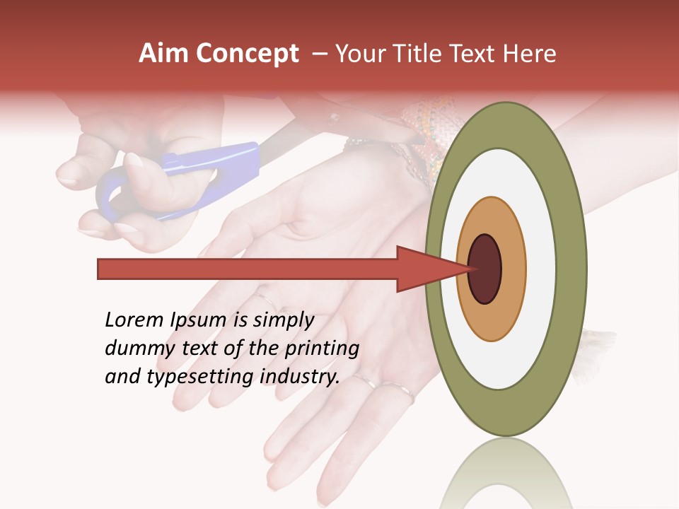 A Group Of Hands Holding A Blue Pair Of Scissors PowerPoint Template