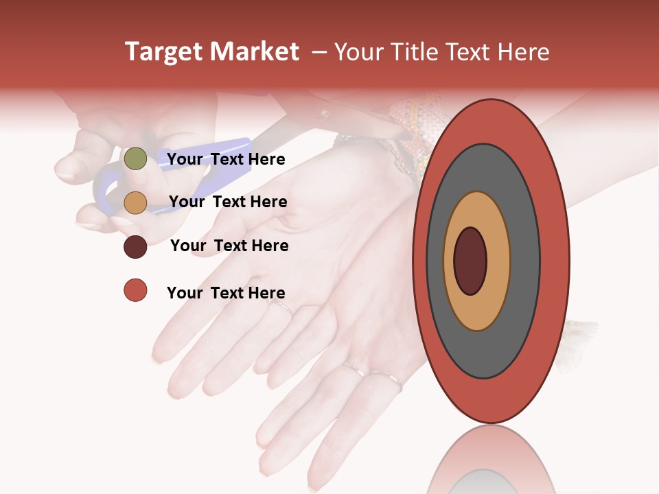 A Group Of Hands Holding A Blue Pair Of Scissors PowerPoint Template