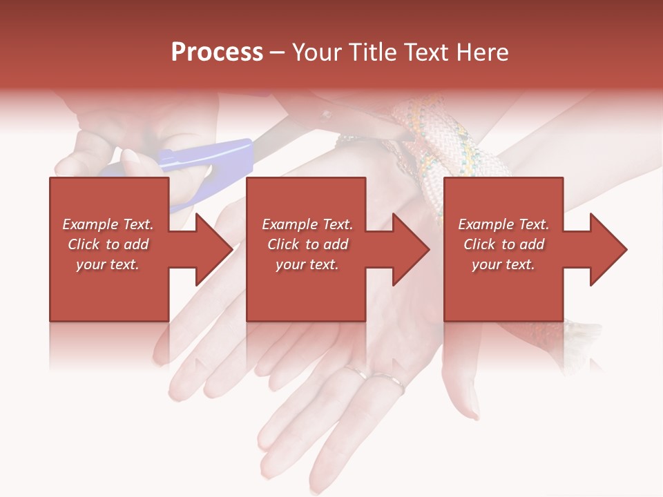 A Group Of Hands Holding A Blue Pair Of Scissors PowerPoint Template