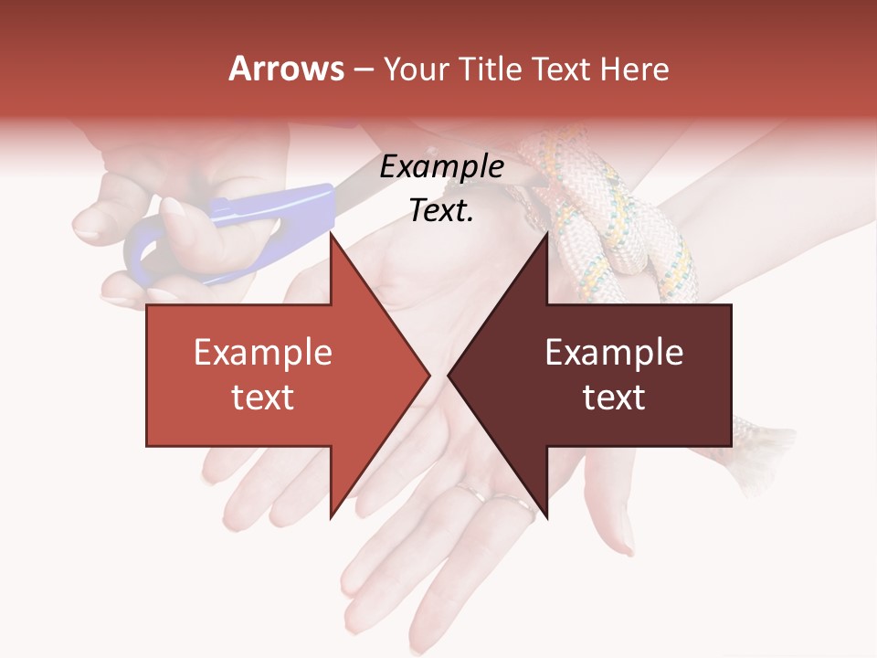 A Group Of Hands Holding A Blue Pair Of Scissors PowerPoint Template