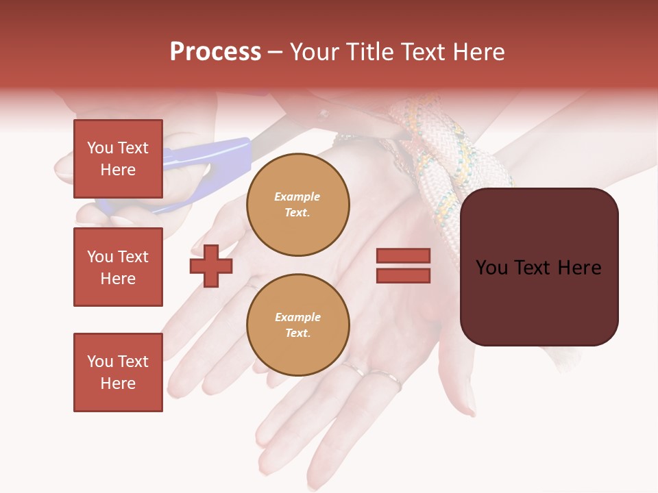 A Group Of Hands Holding A Blue Pair Of Scissors PowerPoint Template