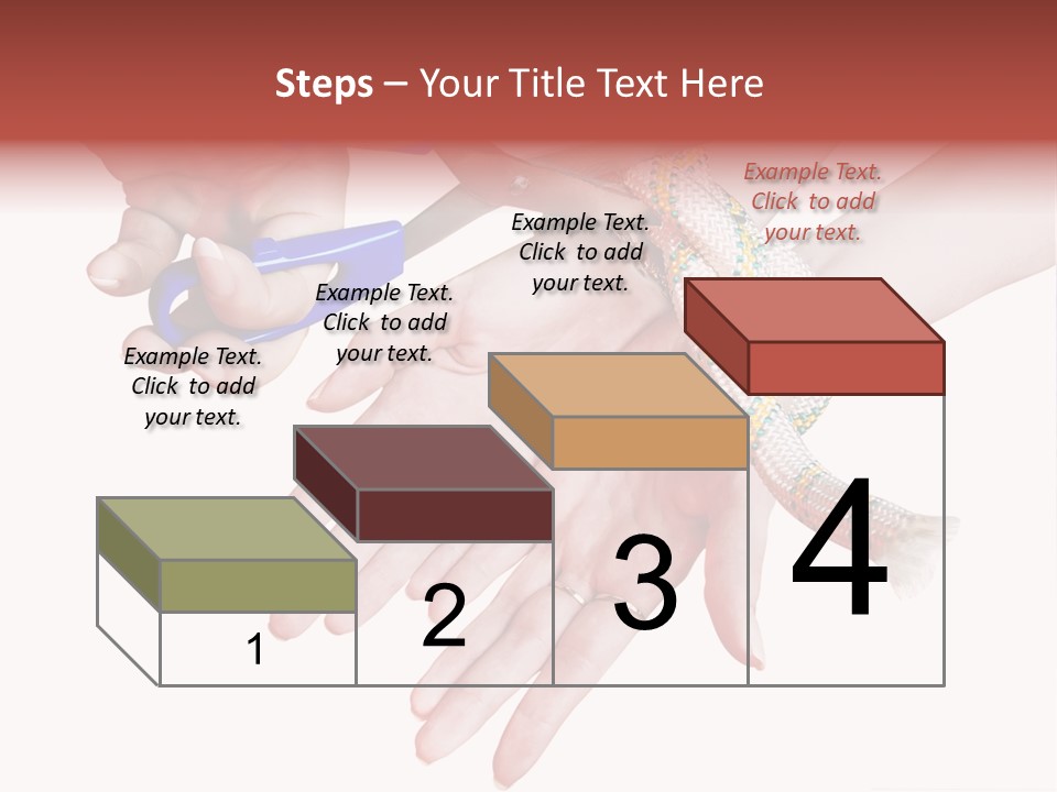 A Group Of Hands Holding A Blue Pair Of Scissors PowerPoint Template