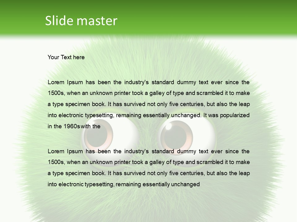 Hairy Little Caricature PowerPoint Template