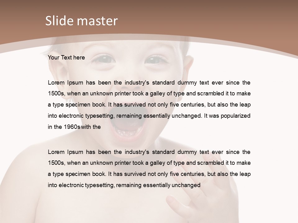 Face One Boy PowerPoint Template