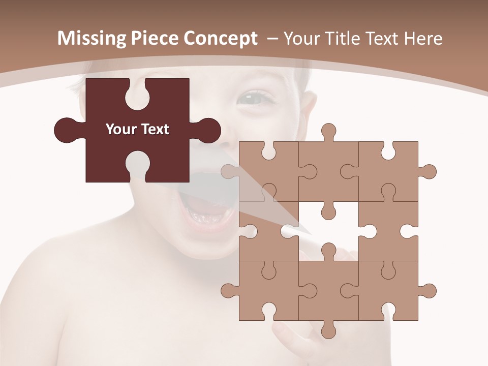 Face One Boy PowerPoint Template