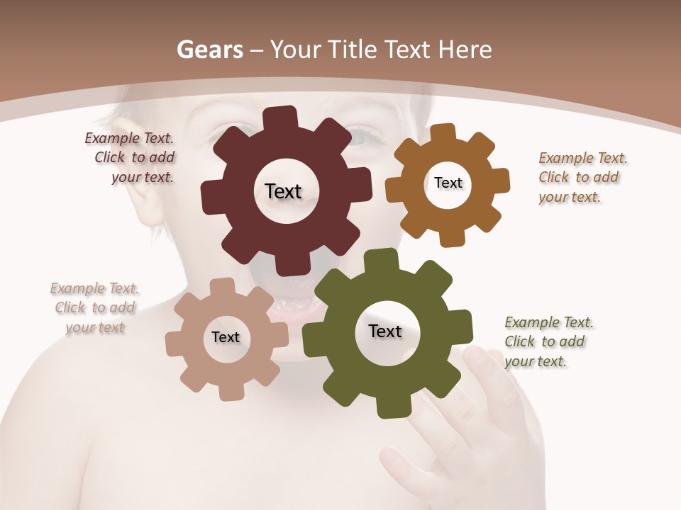 Face One Boy PowerPoint Template