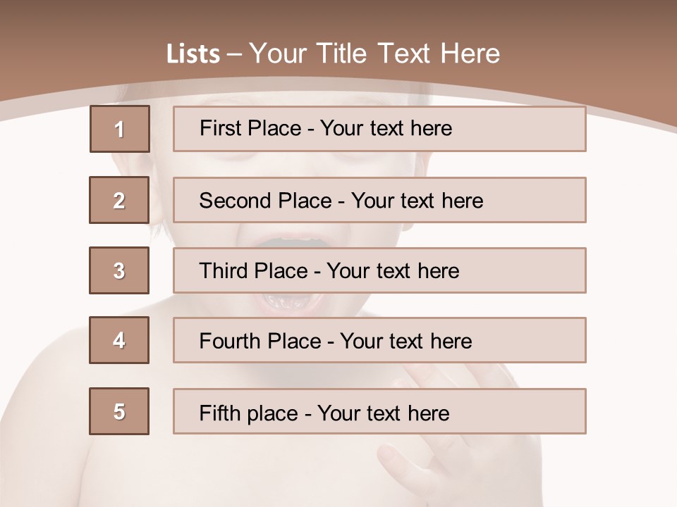 Face One Boy PowerPoint Template